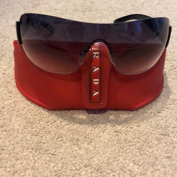 Prada Accessories - PRADA Sport SPS 07f 1ab-5d1 Black Sunglasses